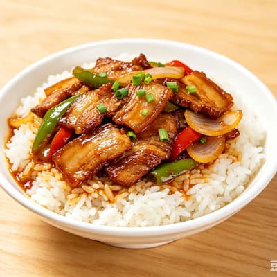 回锅肉盖饭