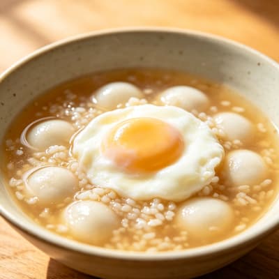 膠糟汤圆荷包蛋