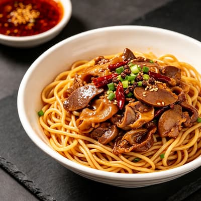干溜鸡杂面